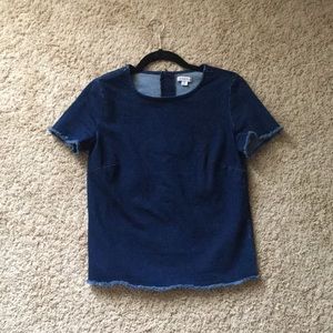 Short sleeved denim top